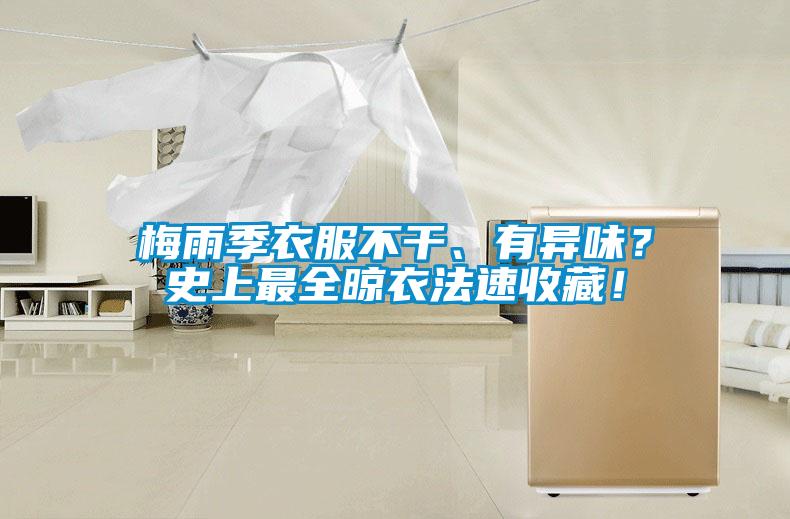 梅雨季衣服不干、有異味？史上最全晾衣法速收藏！