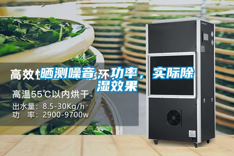 曬測噪音，功率，實際除濕效果