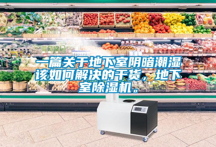 一篇關于地下室陰暗潮濕該如何解決的干貨，地下室除濕機。