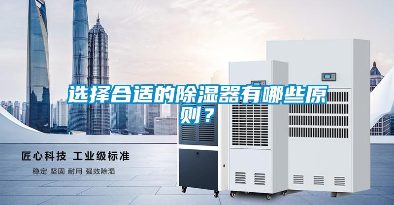 選擇合適的除濕器有哪些原則？