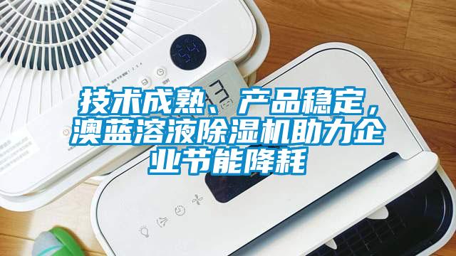 技術成熟、產品穩定，澳藍溶液除濕機助力企業節能降耗