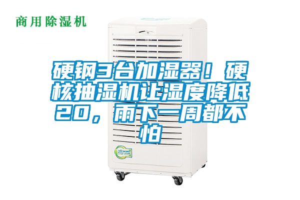 硬鋼3臺加濕器！硬核抽濕機讓濕度降低20，雨下一周都不怕