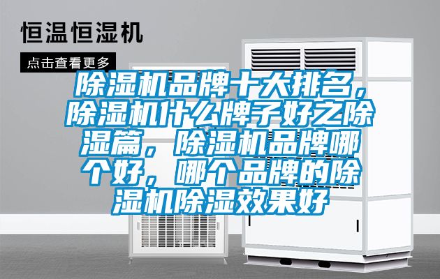 除濕機品牌十大排名，除濕機什么牌子好之除濕篇，除濕機品牌哪個好，哪個品牌的除濕機除濕效果好